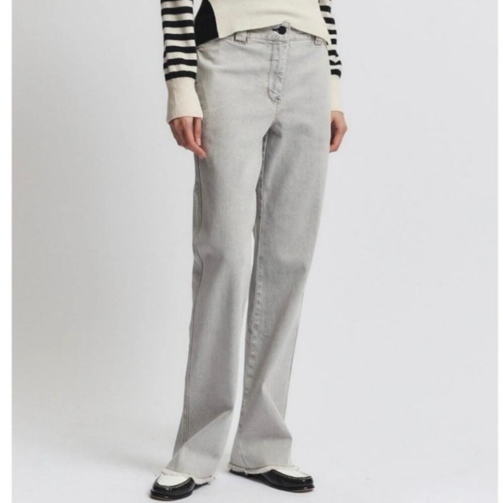Saint Art Nessa Denim Pant Jean in Powder Grey Size 28 NWT MSRP $268